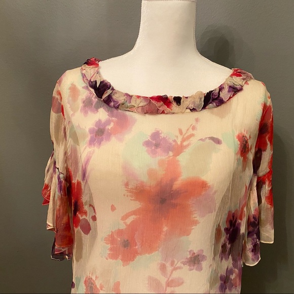 Sheer flower print blouse - Picture 2 of 5